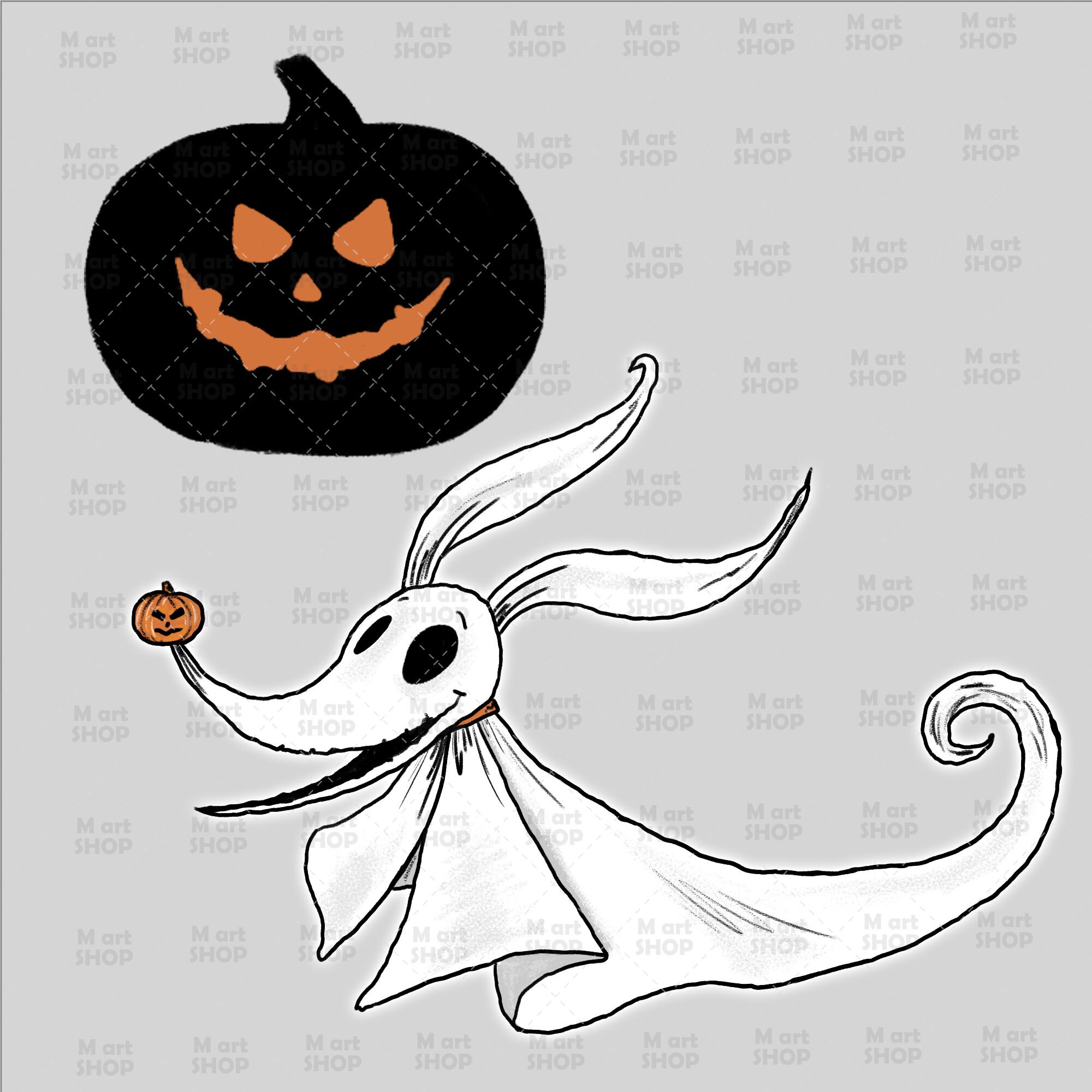 The Nightmare Before Christmas PNG Halloween clipart | Etsy