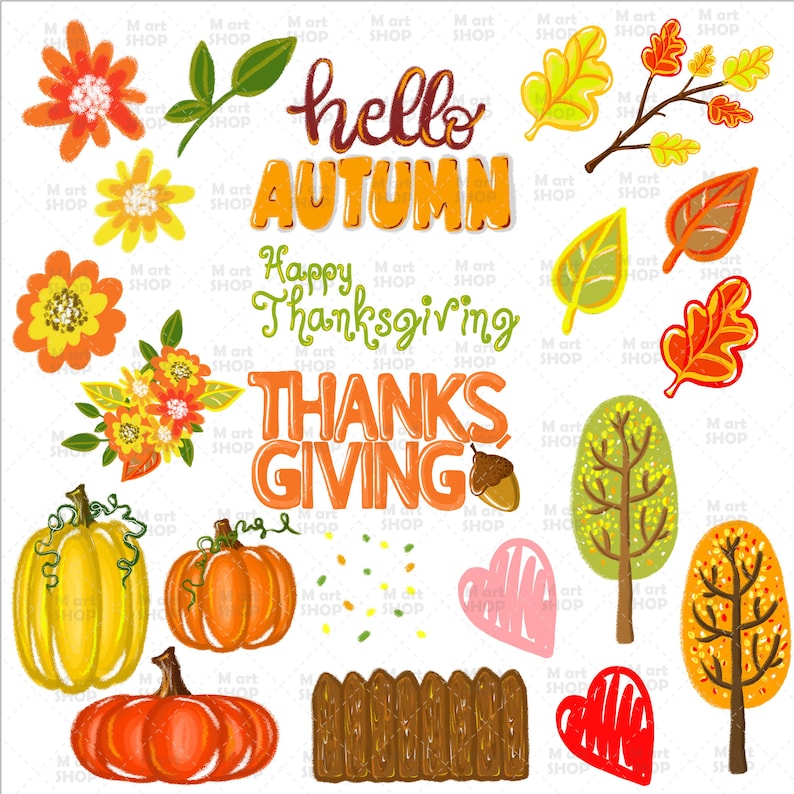 Thanksgiving SVG, Fall clipart png