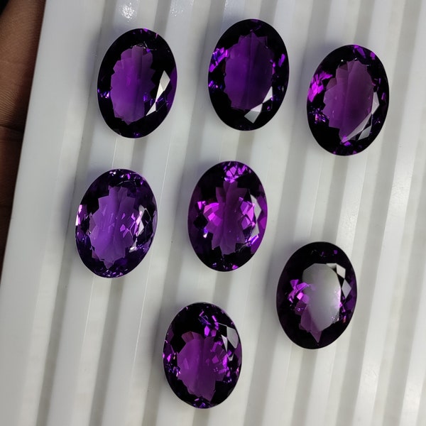 Natural amethyst 18×13 MM size, purple amethyst, amethyst oval faceted, loose amethyst, amethyst gemstone, gemstone shop, loose stones.