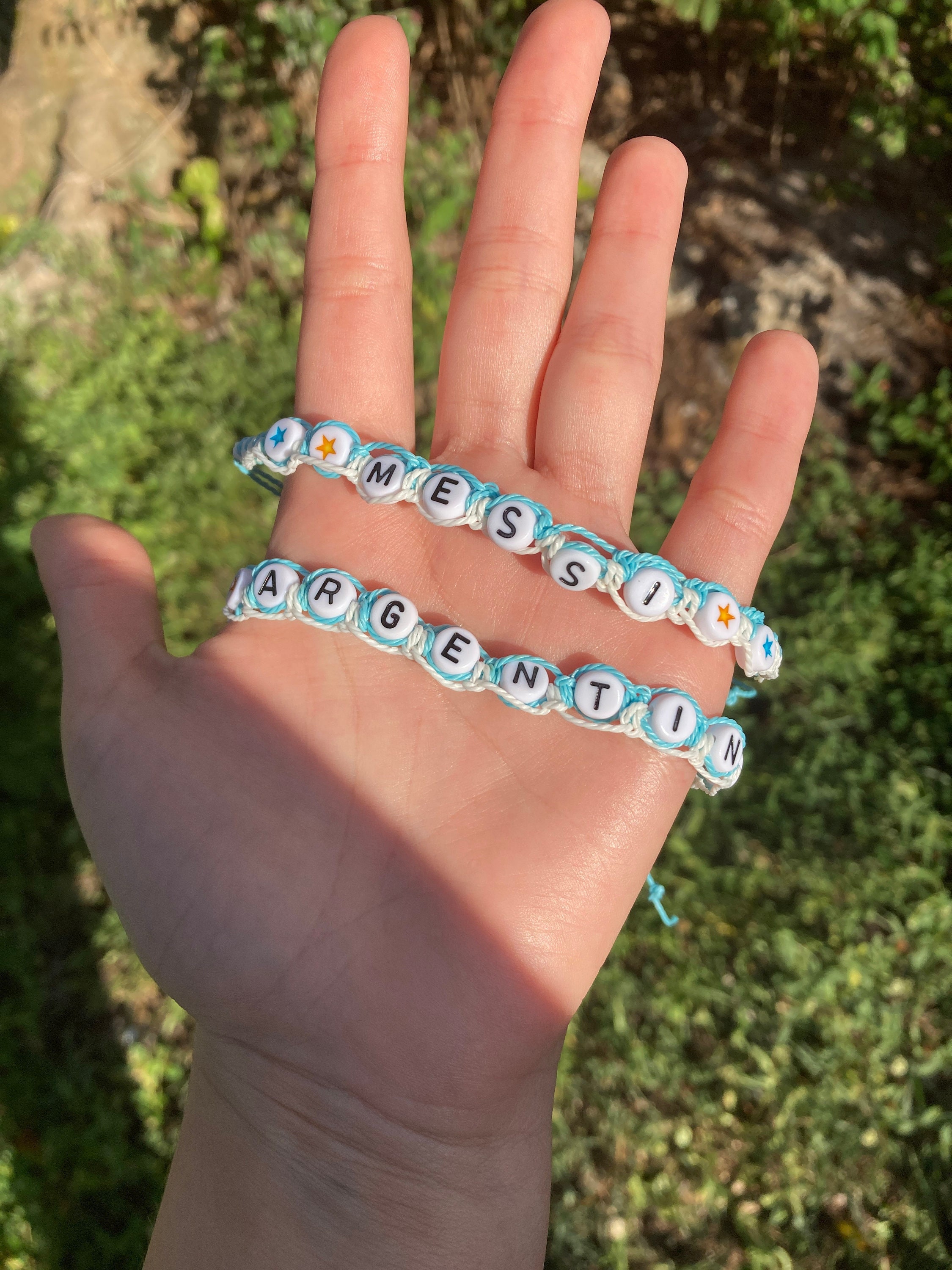Argentina Bracelet Messi Bracelet Copa America Argentina Flag Etsy