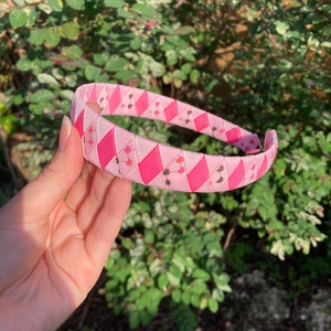 Pink Headband for Women// Pink Ribbon Headband, Handmade Hair Accessories for Women