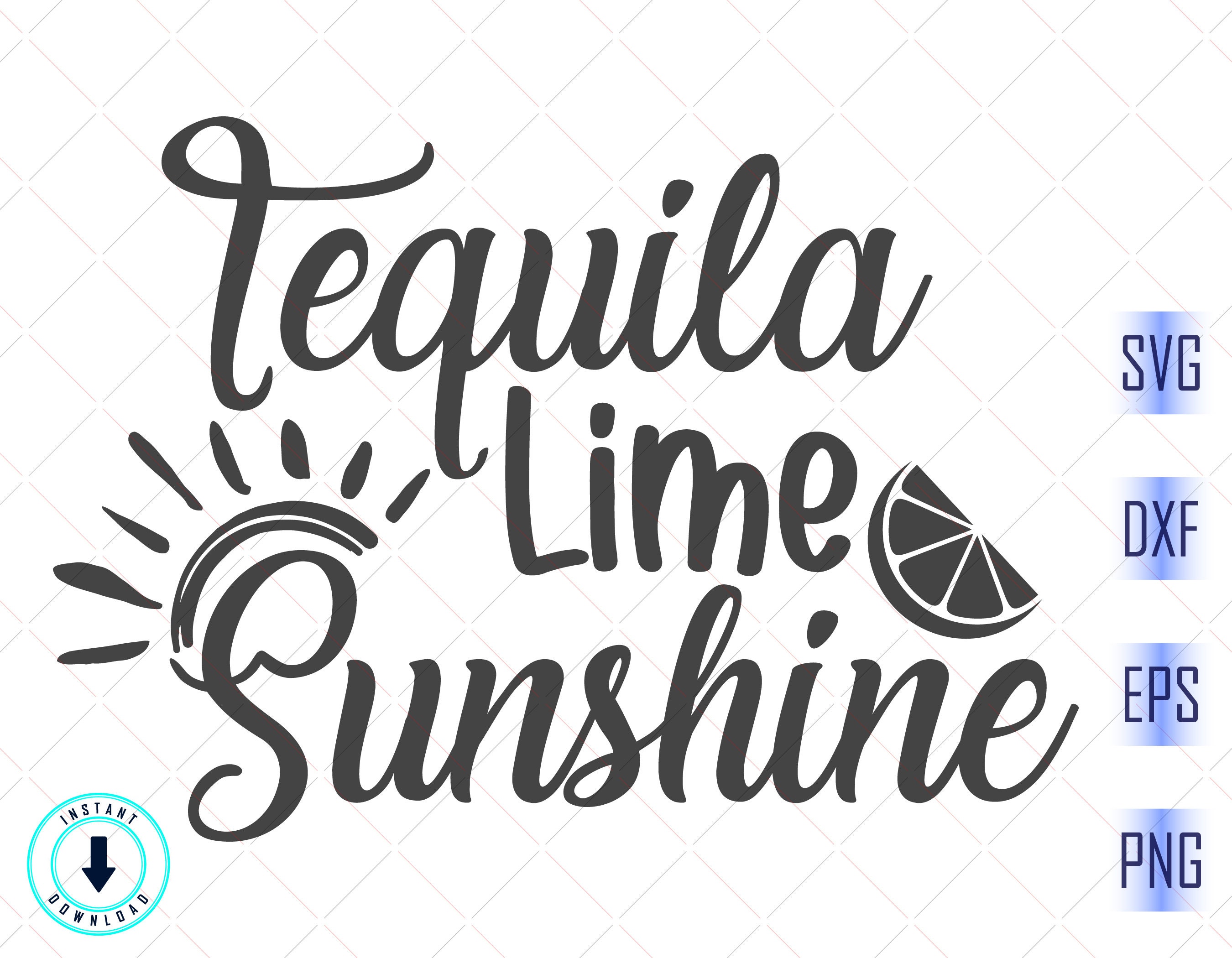 Tequila Lime and Sunshine Svg Sommer svg Sun kissed svg Etsy