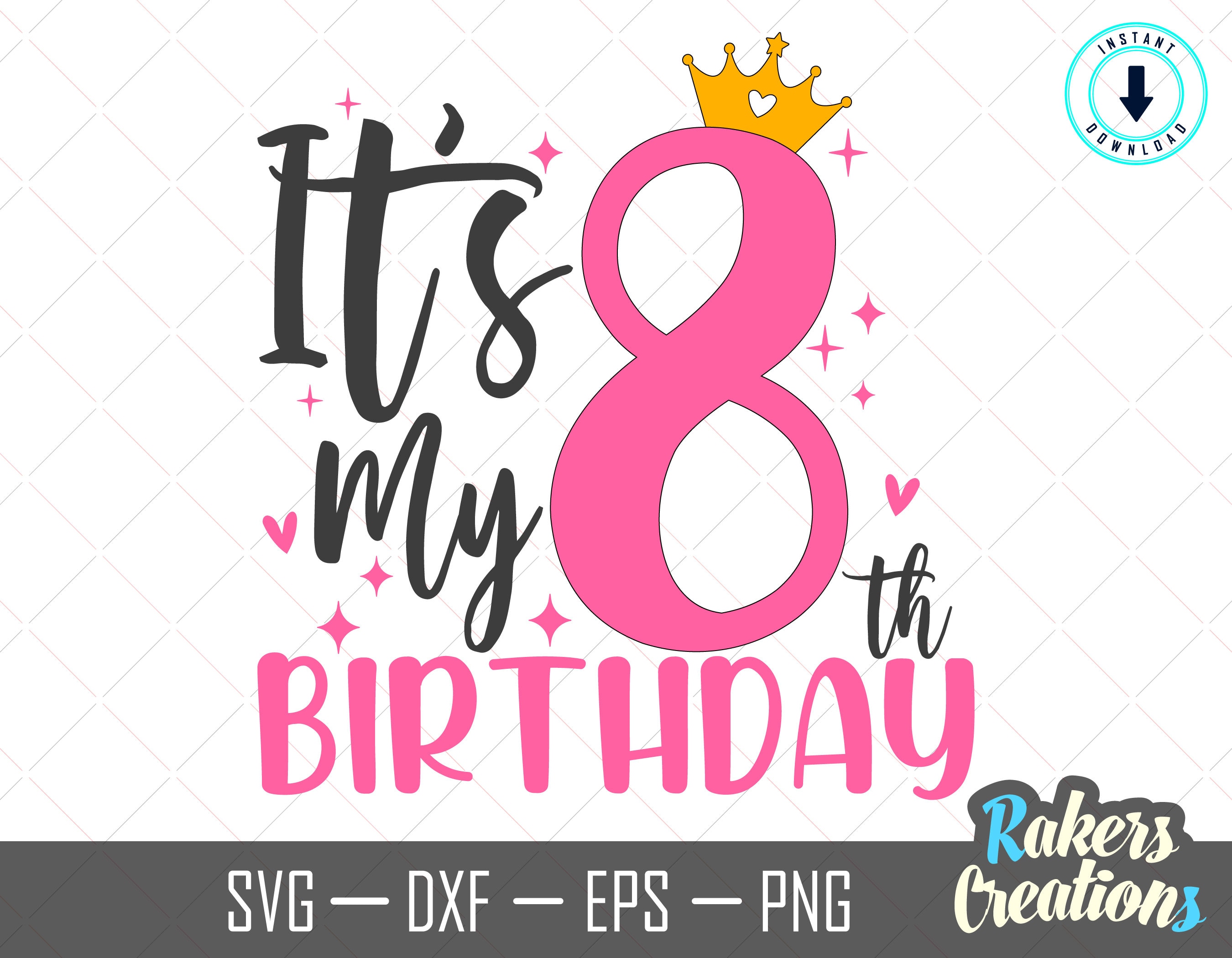 It's My 8th Birthday SVG - My 8th Birthday Svg-birthday