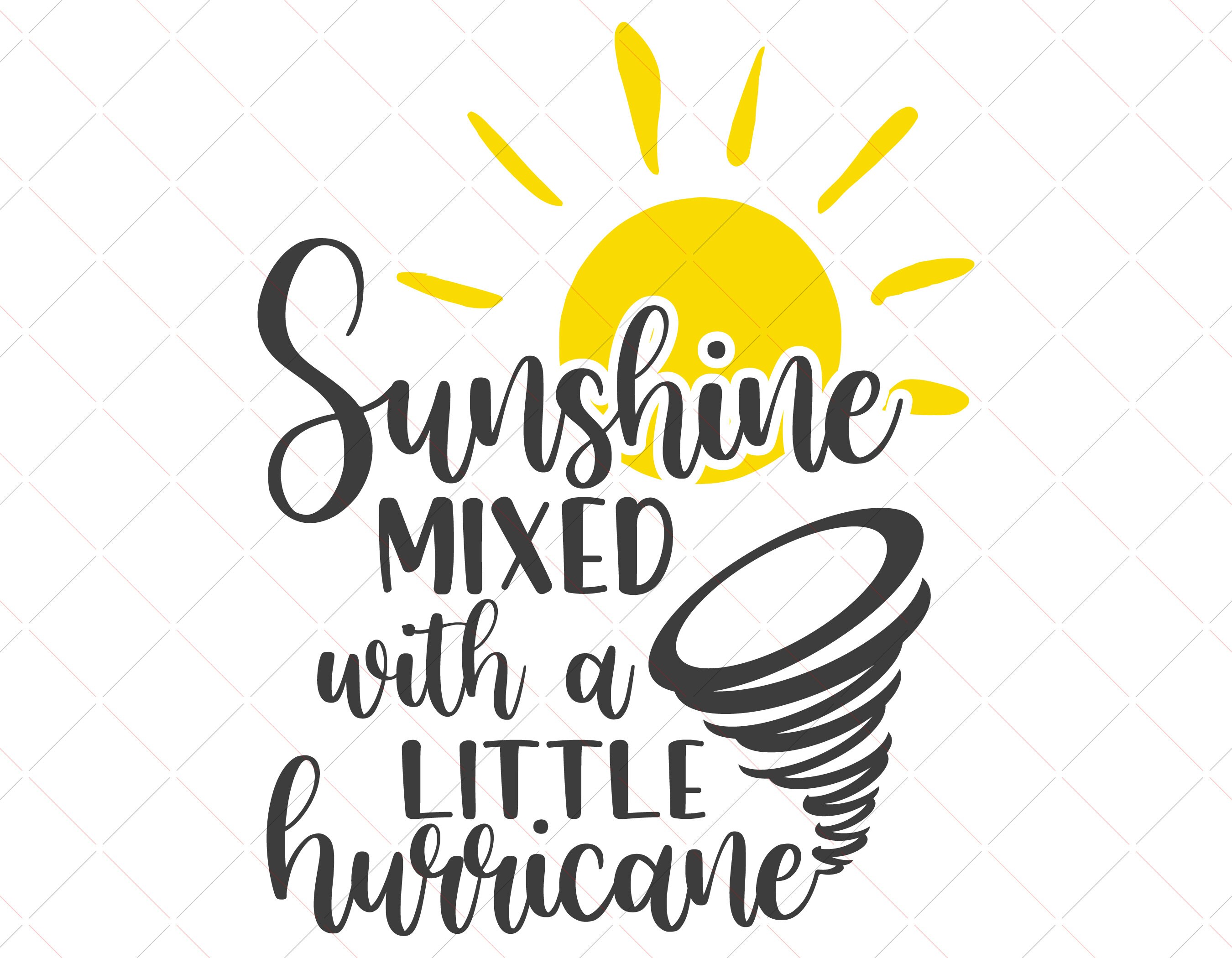 Sunshine Mixed With A Little Hurricane Bumper Sticker Vinyl Decal 5 Inches