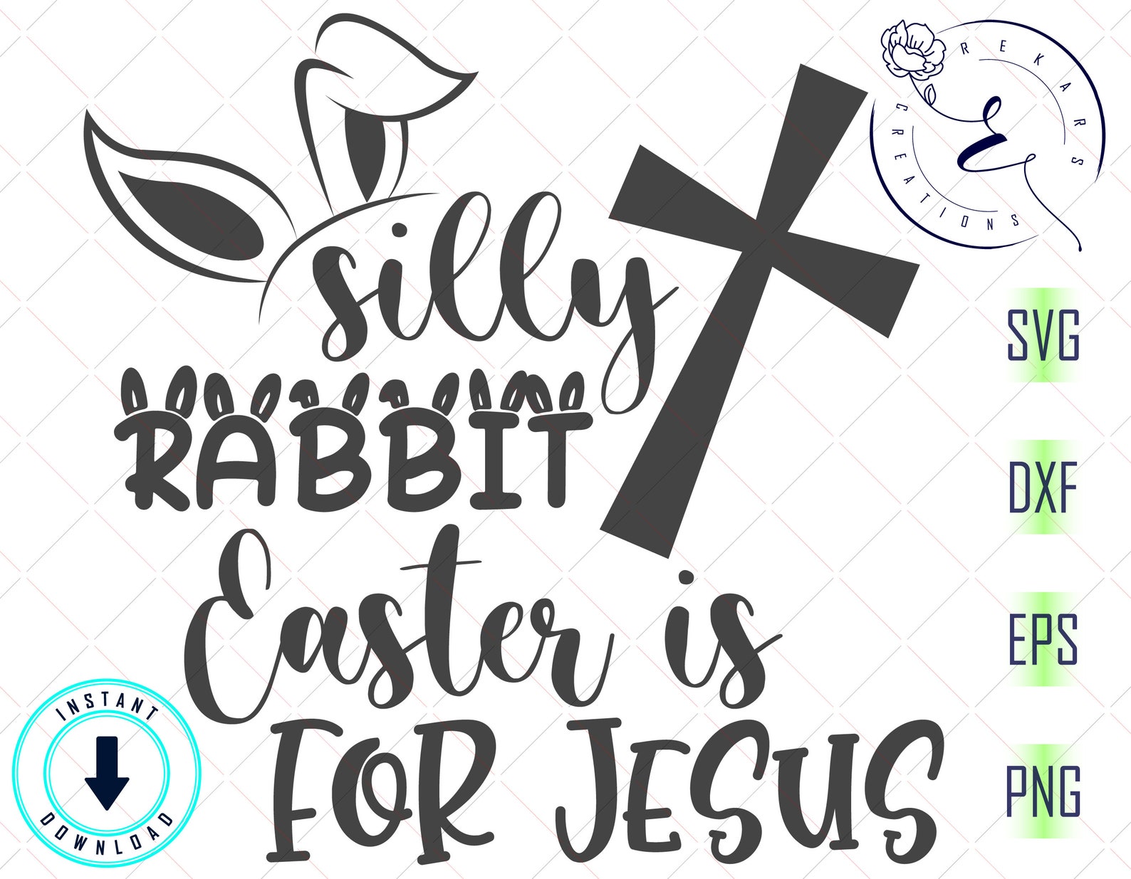 Silly Rabbit Easter is for Jesus svg svg for cricut Happy | Etsy