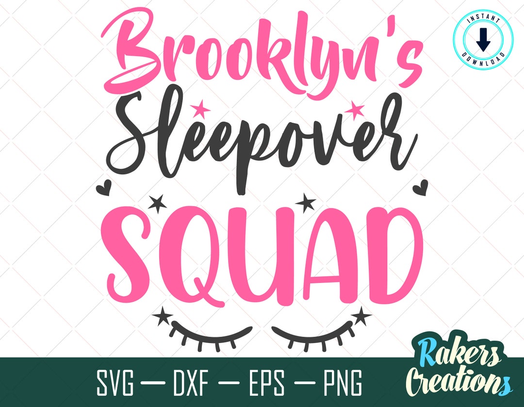 Sleepover Squad Svg Slumber Party Svg Girl Night Svg Files for Cricut ...