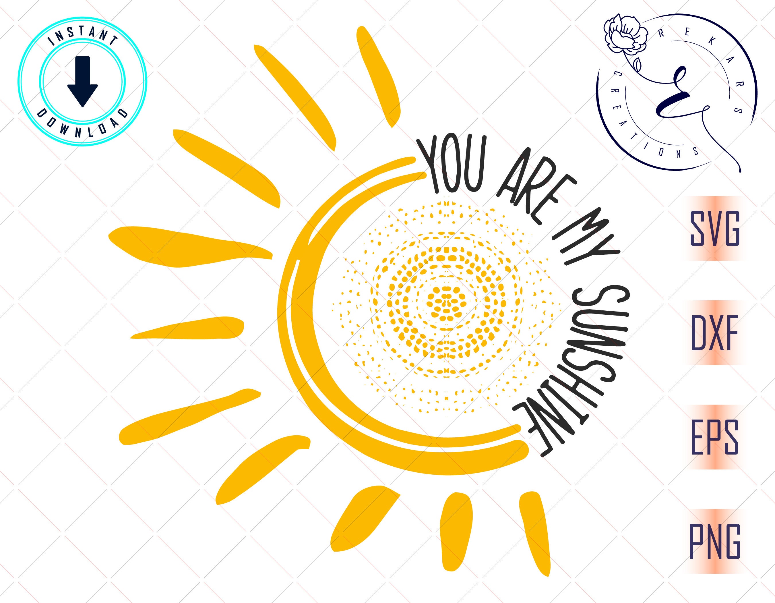 You are my Sunshine svg Sunshine svg summer svg Beach | Etsy