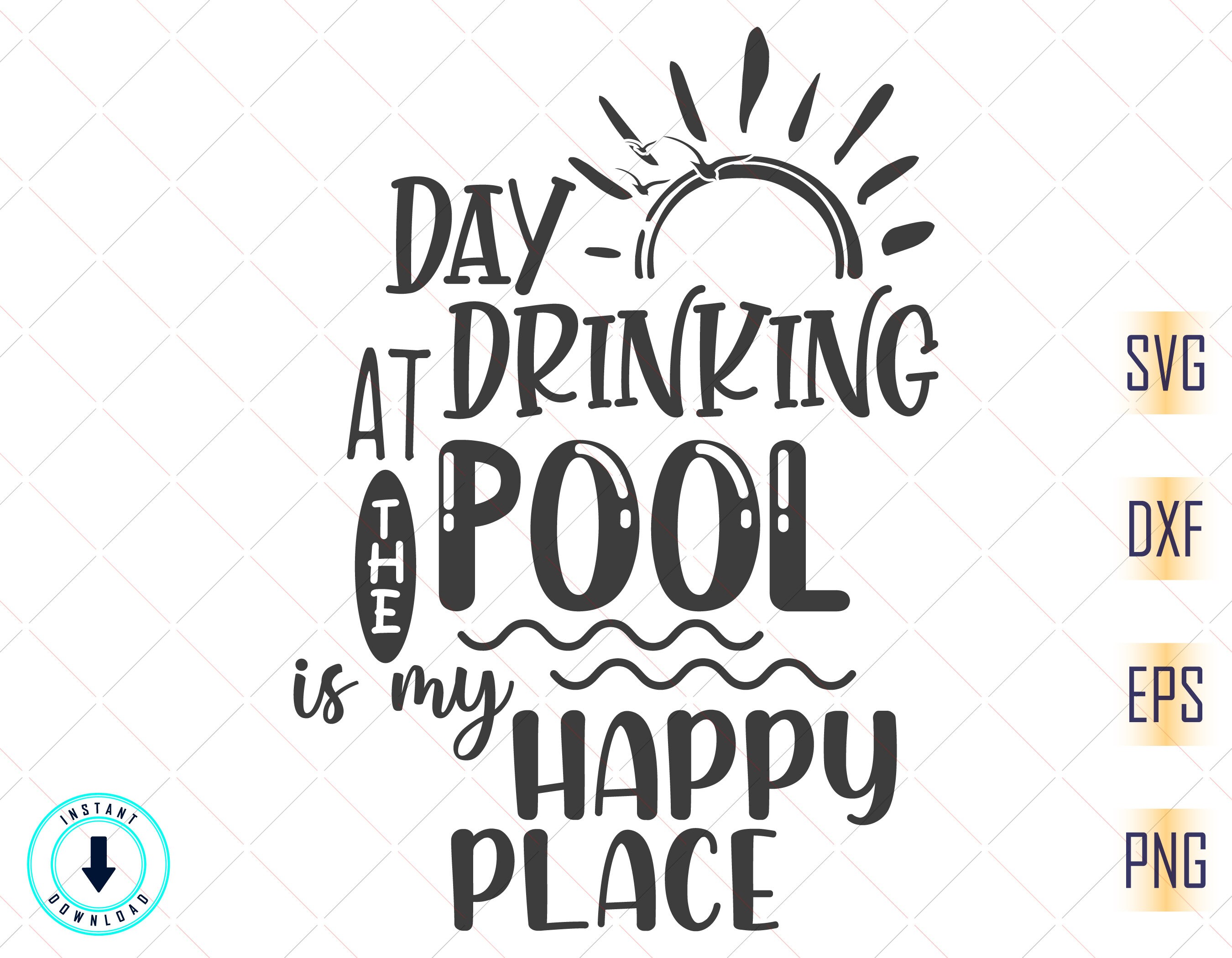 Day Drinking at the Pool Svg Pool Svg Summer Svg Etsy