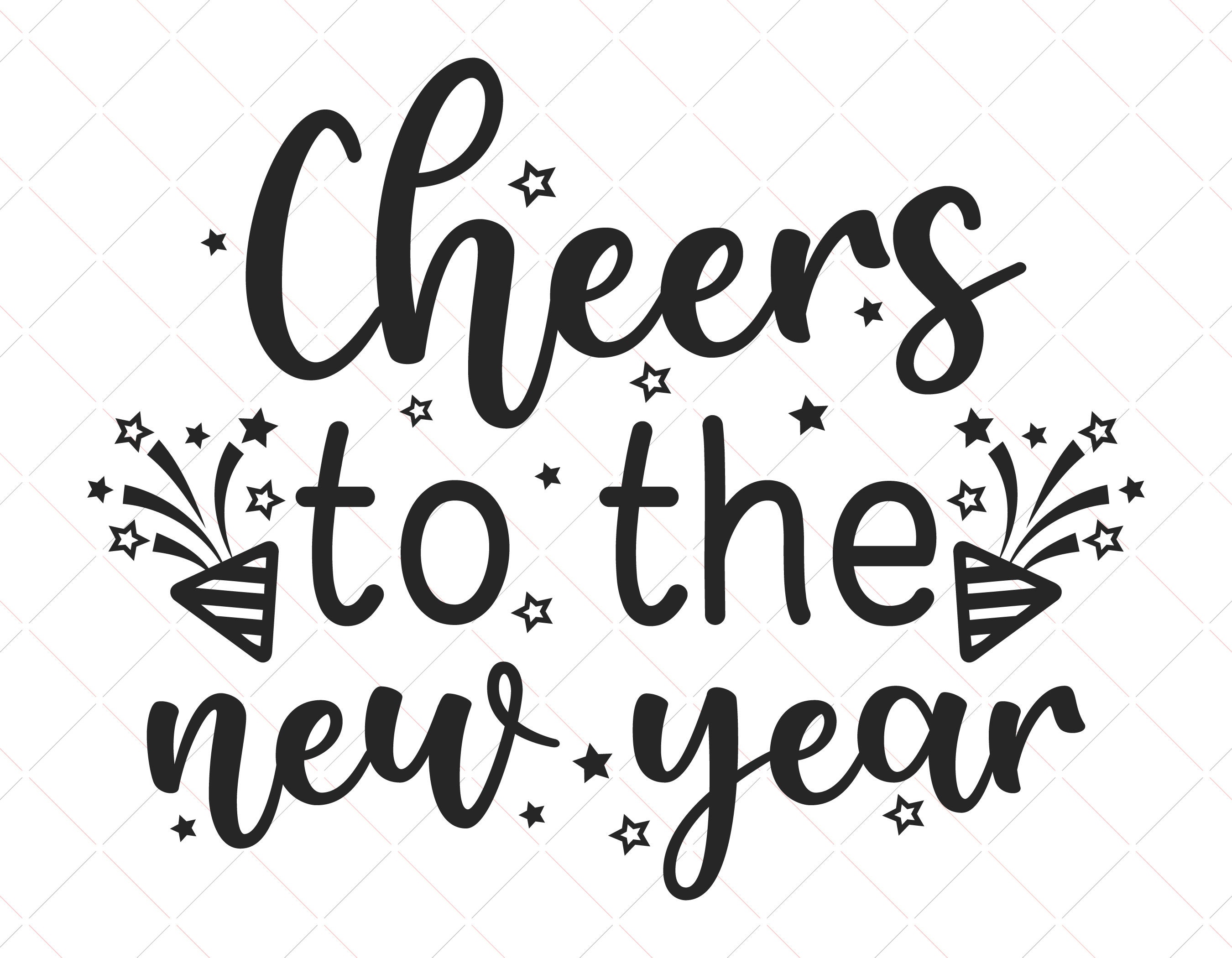 Cheers to the New Year SVG New Year SVG Happy New Year Etsy