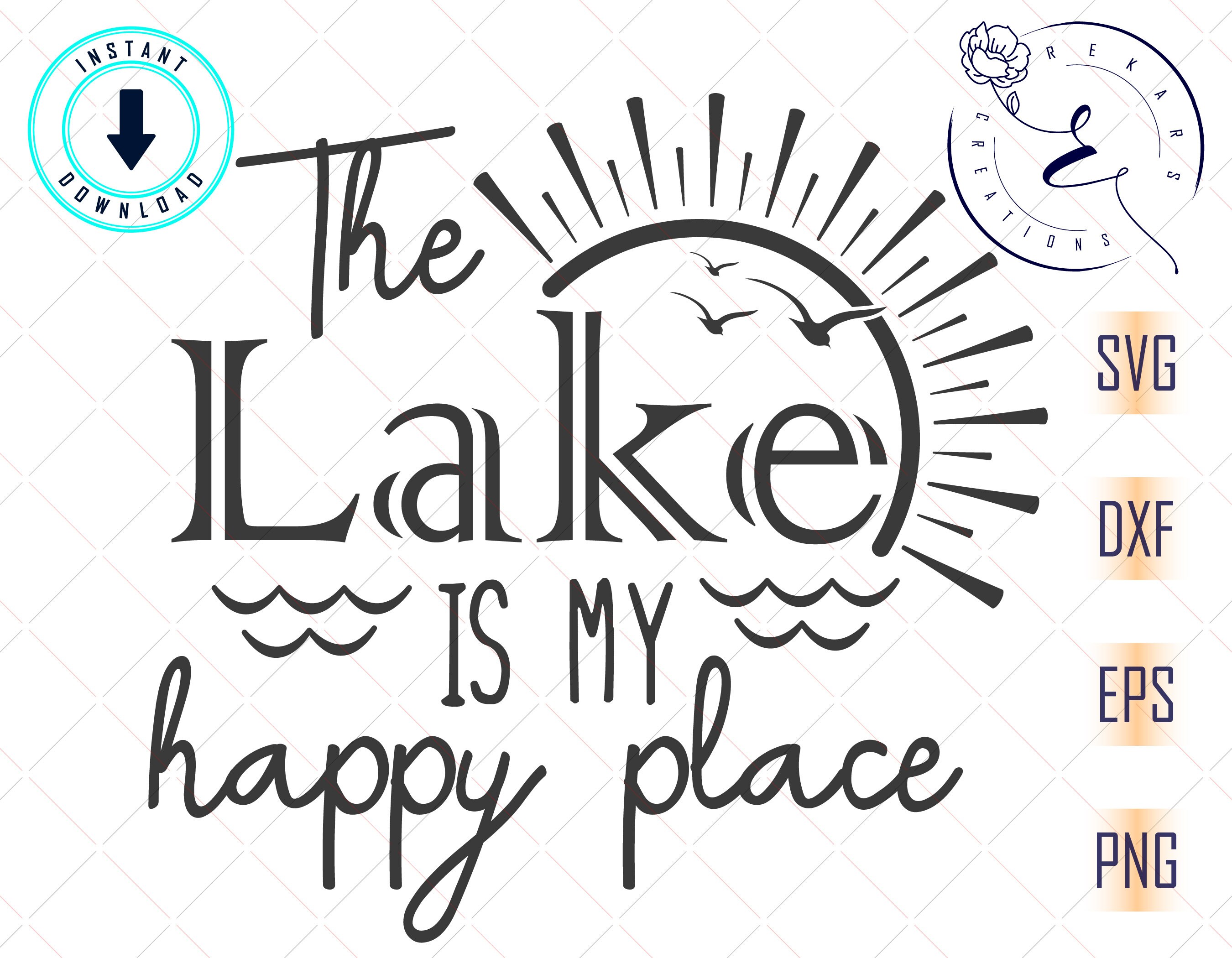 The Lake is My Happy Place Svg Lake Svg Summer Svg Etsy