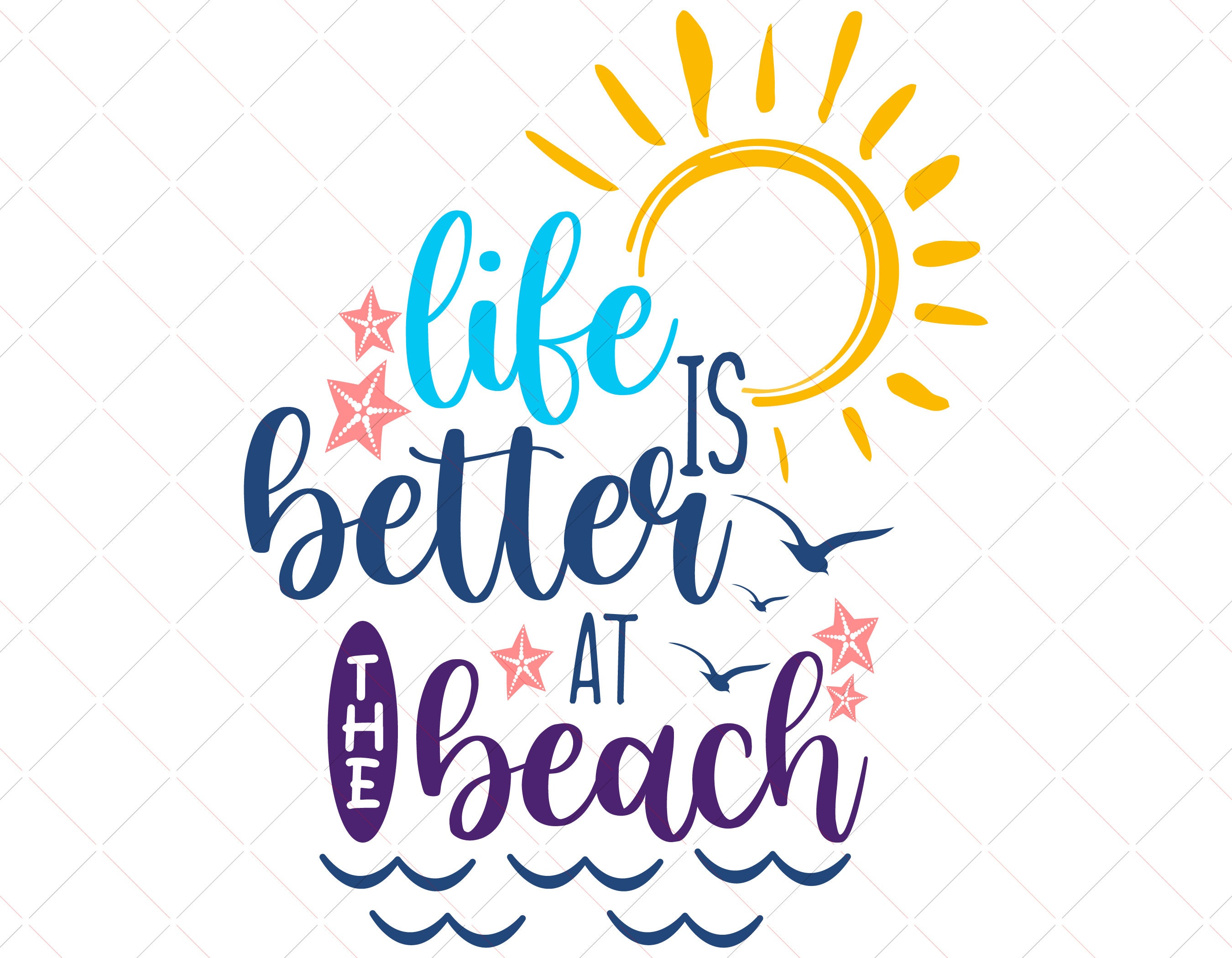 Das Leben ist besser am Strand Svg Sommer Svg Urlaub Svg | Etsy