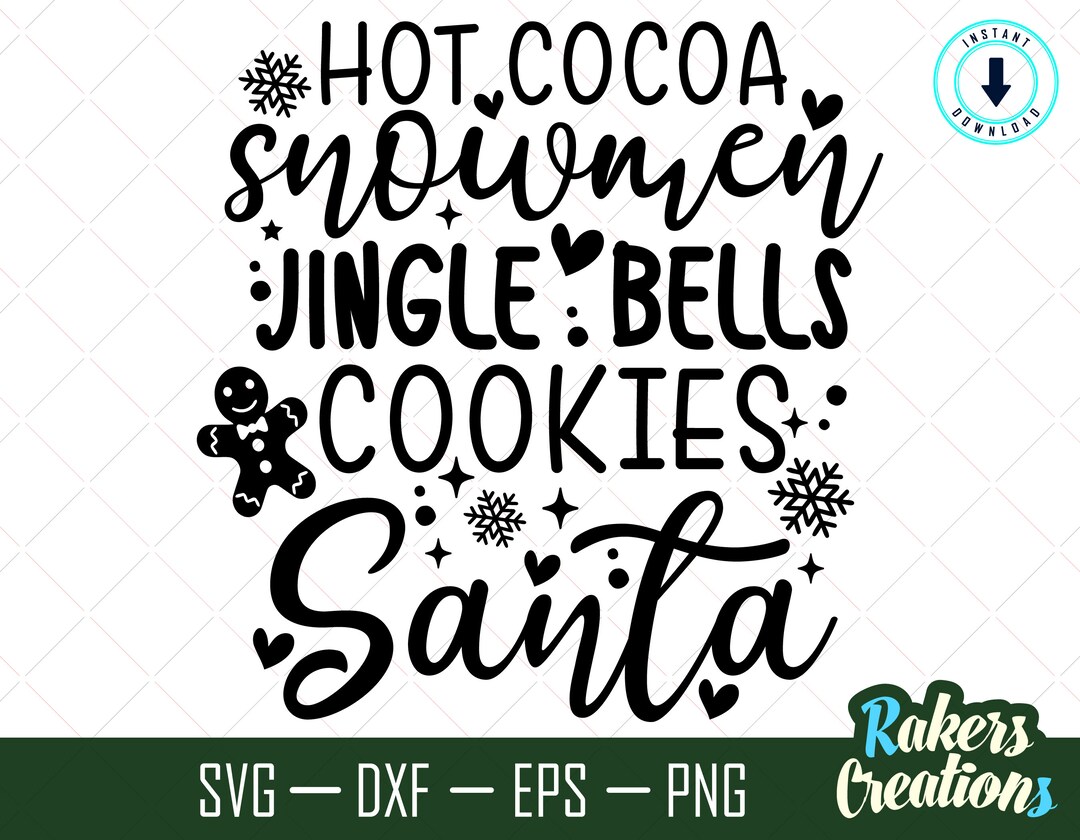 Hot Cocoa Snowmen Santa Svg, Merry Christmas SVG, Christmas Svg ...