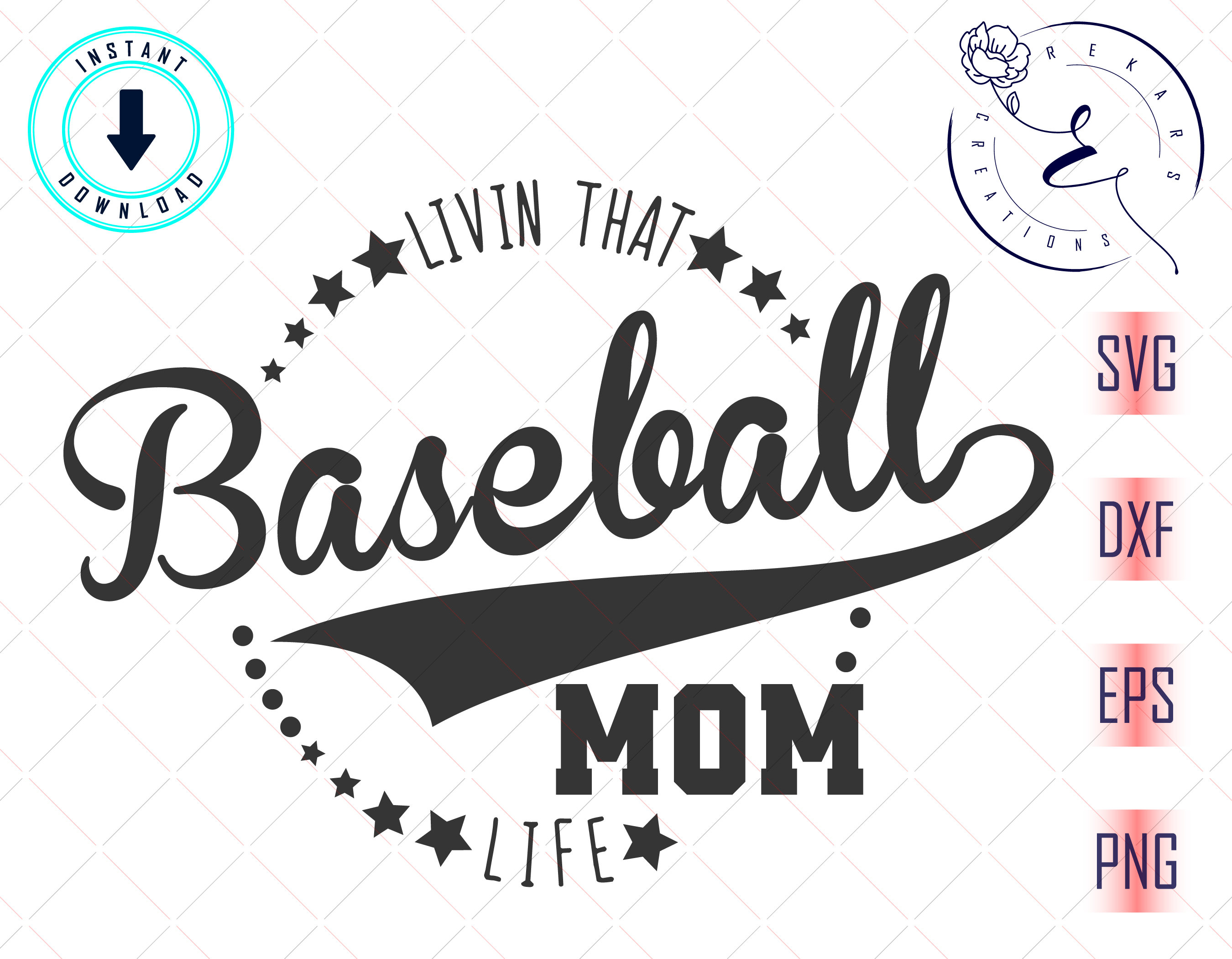 Baseball Mom svg Livin that baseball mom life svg Mom Life | Etsy