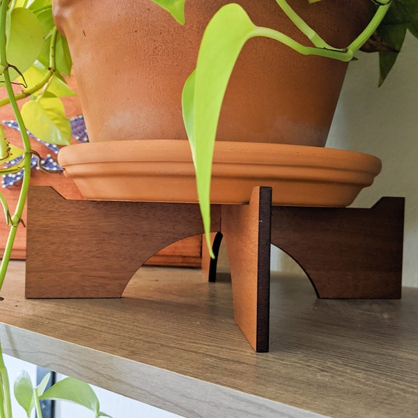 6 inch plant stand | 8 inch plant stand | Wood plant stand | Short Plant Stand | Plant Accessories