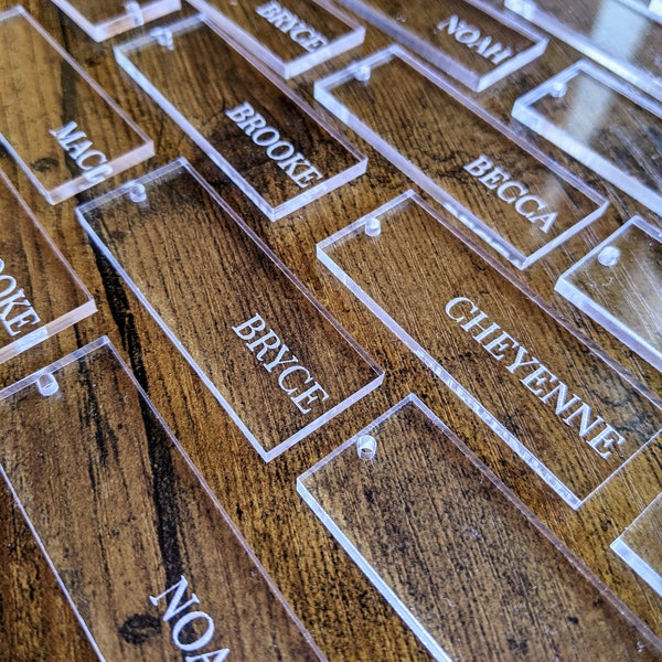 Engraved Acrylic Tags