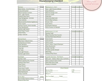 House Keeping Check List, Airbnb, Cleaning Checklist, Organization, Chores, Cleaning Schedule