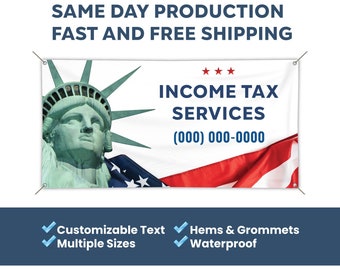 Income Tax Services Custom Vinyl Banner