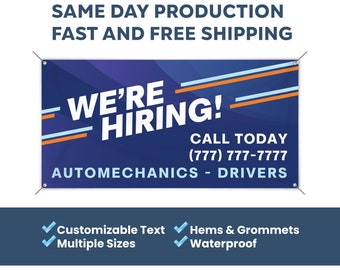 We Are Hiring Custom Vinyl Banner