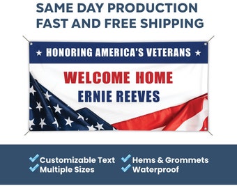 Honoring Veterans Custom Military Vinyl Banner