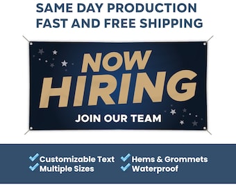 Now Hiring Join Our Team Vinyl Banner For Your Business
