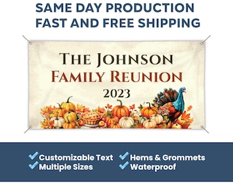 Family Reunion Custom Vinyl Banner Fall Autumn 2023