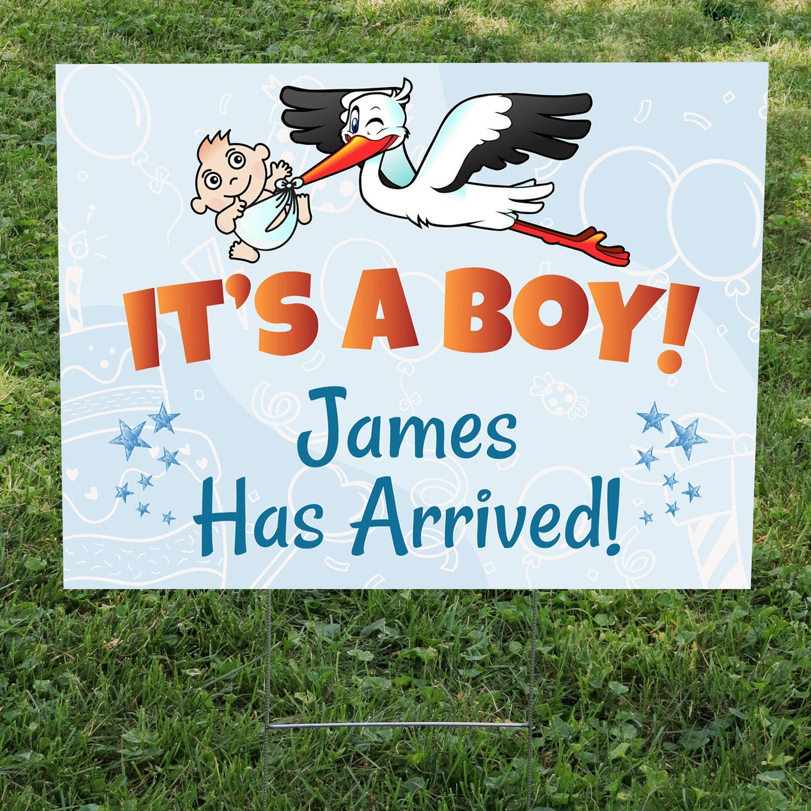 It's A Boy Birth Announcement Custom Yard Sign 18x24inch Etsy