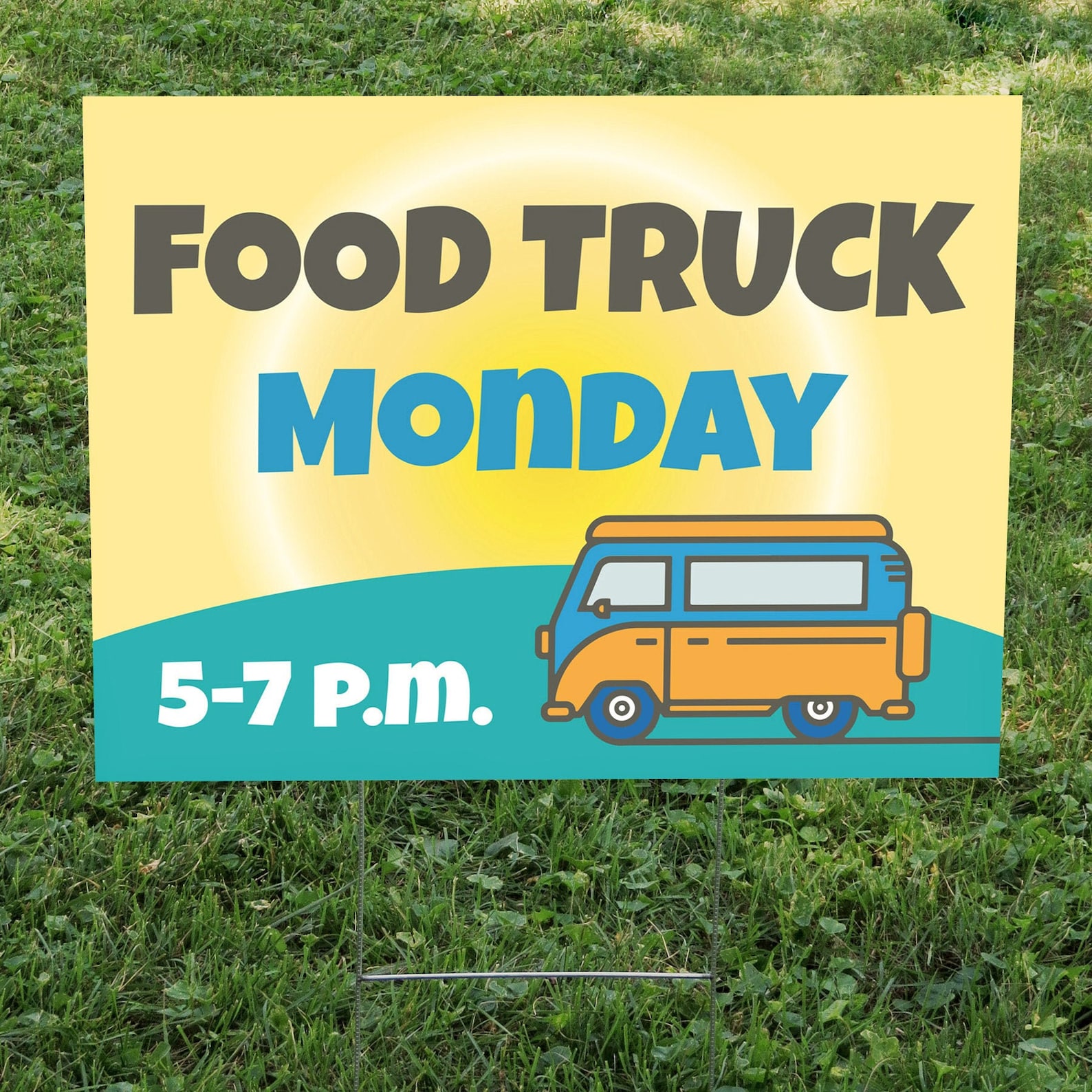 Food Truck Custom 18x24inch Yard Sign Hstakes Included Etsy