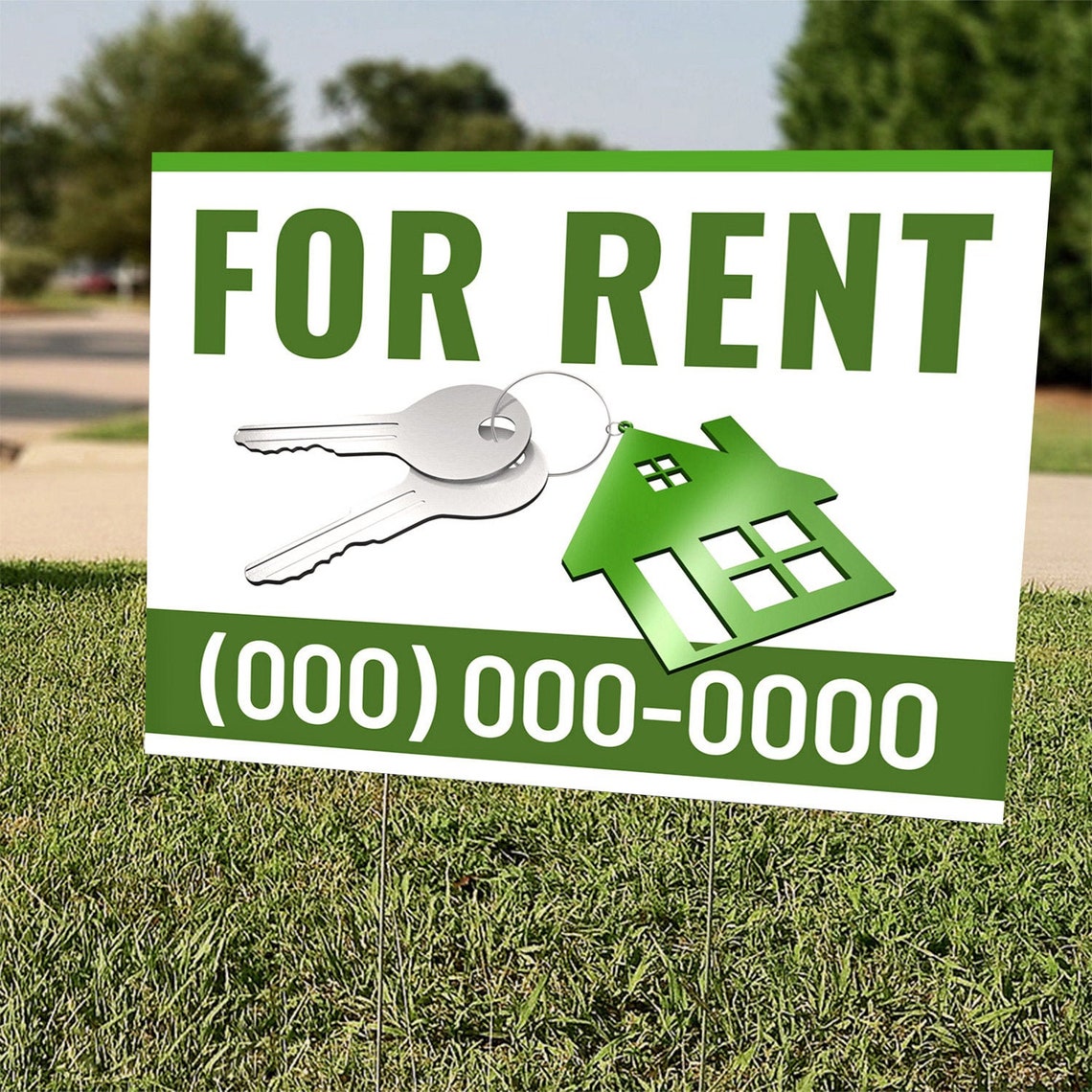 For Rent 18x24inch Custom Yard Sign HStakes Included Etsy