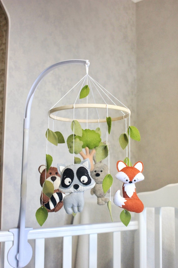 Woodland baby mobile woodland nursery decor animals forest Etsy