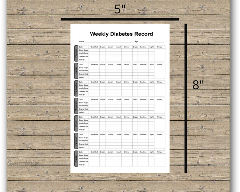 Diabetes Log Book Diabetes Book Diabetes Notes Diabetes Etsy