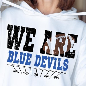 Somos Blue Devils Diseño Png/Diseño de mascota Png/Mamá de fútbol Png/Espíritu escolar de Blue Devils/Archivo de sublimación/Png para camiseta/Archivo digital