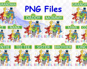 Family Birthday Girl Png/ Quality Family Design/ Png for Sublimation