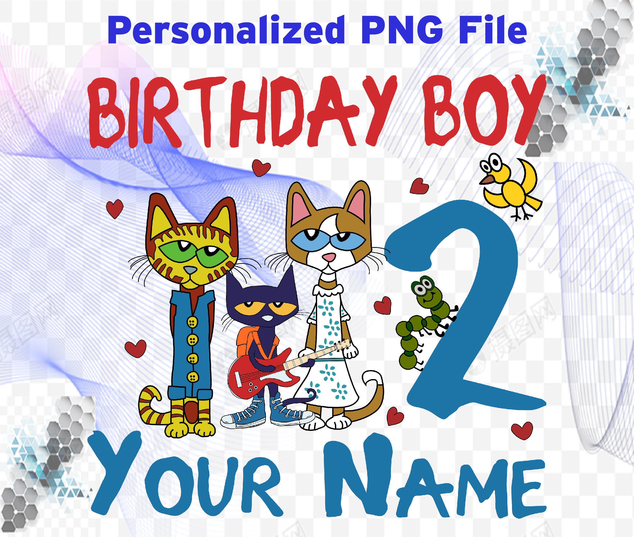 Pete The Cat Iron-On Transfer – 8x10 Sheet – Customize Shirts, Bags, Birthday Gifts