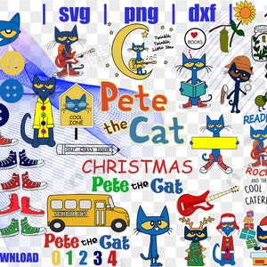 猫 SVG/ ピート SVG/ クリカット用ファイル SVG/ シルエット SVG/ かわいいファイル