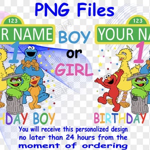 Cumpleaños de niño o cumpleañera Png/Cumpleaños personalizado Png/Tu nombre personalizado Archivo Png/Archivos de sublimación/Png para camiseta