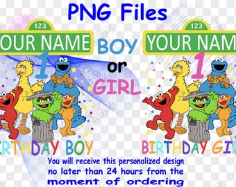 Birthday Boy or Birthday Girl Png/Personalised Birthday Png/Your Name Personalised Png File/Sublimation Files/Png for T-shirt