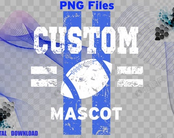 Custom Mascot Team Png, Custom Football Design, Retro Custom Letters Design Png, Colorful Retro Vintage Design, Sublimation Design Png,