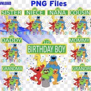 Family Birthday Boy Png/ Quality Family Design/ Png para Sublimação