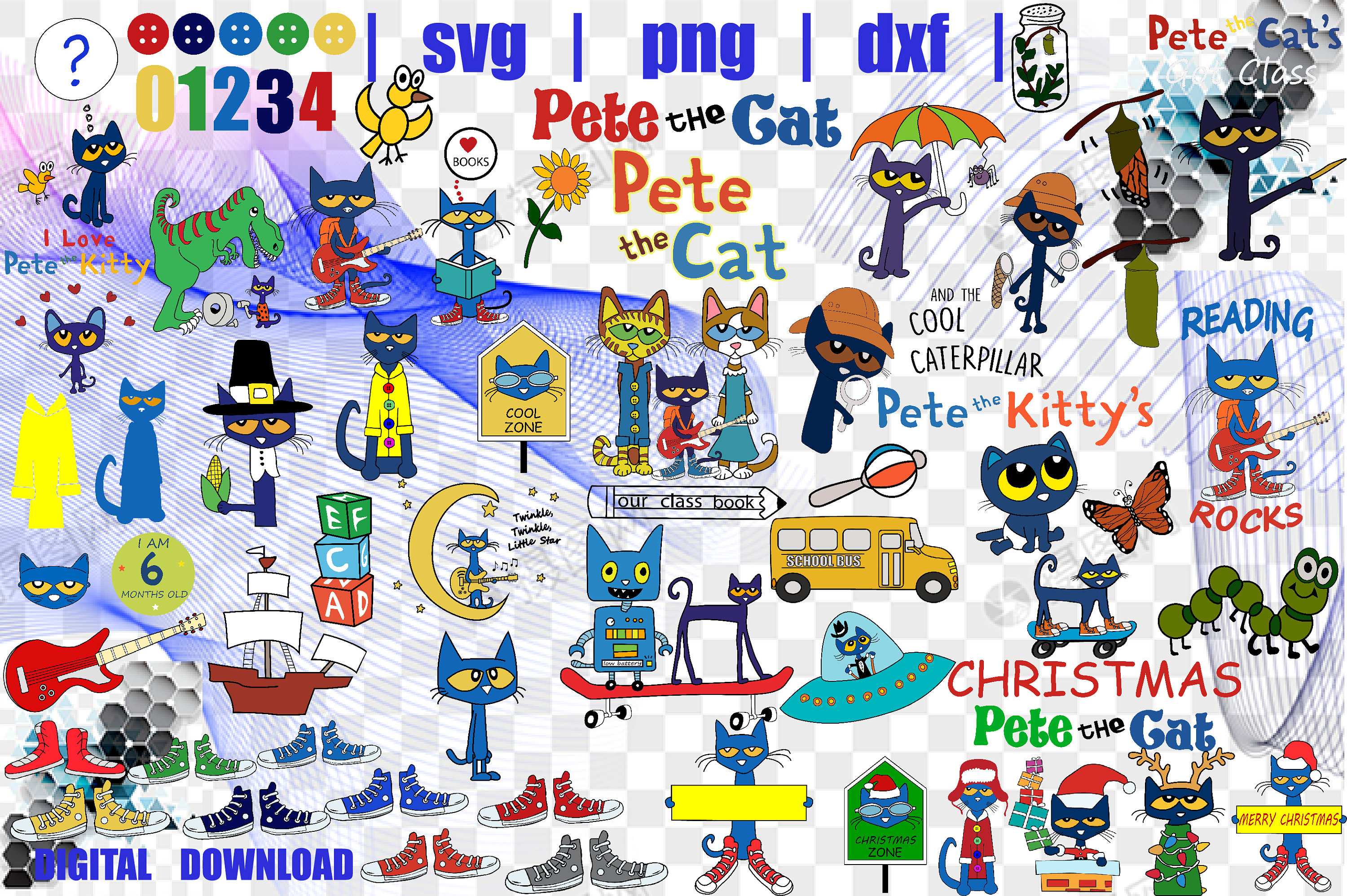 Pete The Cat Free Clipart - Il Fullxfull.5631749917 Nkpr 