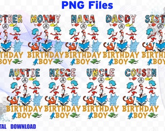 Family Birthday Boy Png/Mommy of the Birthday Boy/Daddy of the Birthday Boy/Sublimation Files/Png for T-shirt