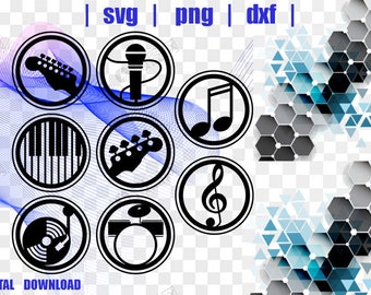 Musical Instruments  Svg/ Drummer Svg/ Piano Svg/ Guitar Svg/ / Music Bands Svg/  Silhouette for Cricut Svg