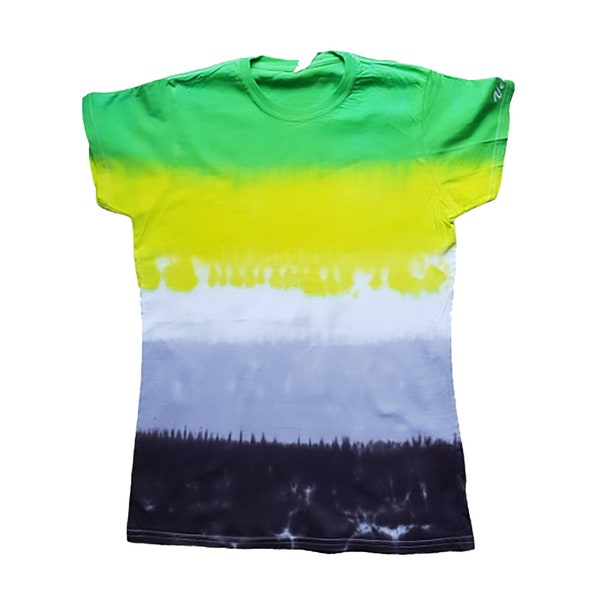 Aromantic Pride flag Tie dye shirt Gay Pride tshirt LGBTQIA Available in adult & children sizes Customisable Gay Pride flag colours