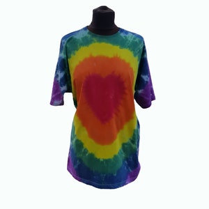 Heart tie dye shirt Gay Pride tshirt Gay marriage gift Available in adult & children sizes Customisable Gay Pride flag colours