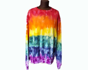 Rainbow sweater Tie dye sweatshirt Gay Pride sweatshirt Tie dye jumper Customisable Gay Pride flag colours