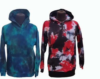 Kids tie dye hoodie Psychedelic hoodie Tye dye hoodie Festival hoodie Athleisure Active wear Customisable colours