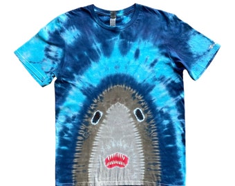 Shark shirt Tie dye shirt Ocean lover gift Marine biologist Shark face t shirt