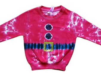 Santa suit Tie dye sweatshirt Christmas Tye dye sweatshirt Christmas sweater Customisable colours Adult & children sizes