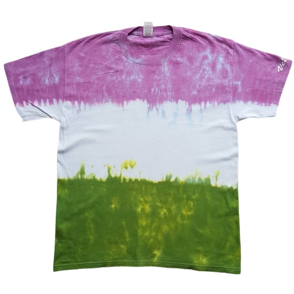 Genderqueer flag Tie dye shirt Gay Pride tshirt LGBTQIA Available in adult & children sizes Customisable Gay Pride flag colours