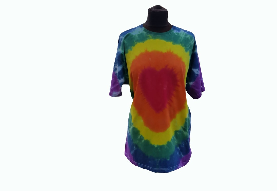 Rainbow Heart Tie Dye Shirt LGBTQ Equality Gift for Kids 1415 Years