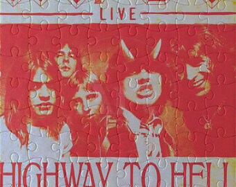 ACDC Poster Print Vintage Wall Art Canvas Back in Black Rock Band Poster High Voltage Music Art ACDC Lustre Poster Highway To Hell